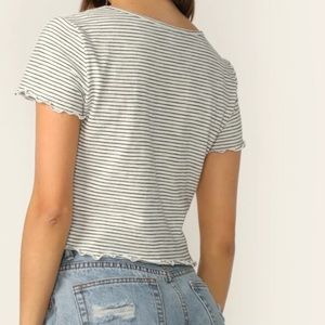 Striped Tee crop top